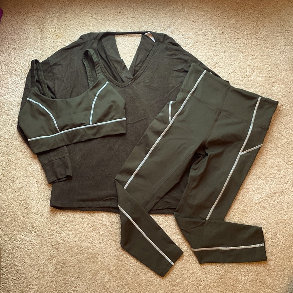CYCLE HOUSE Olive🫒Green workout set